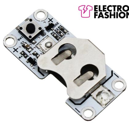 large electro fashion latching switch coin cell holder