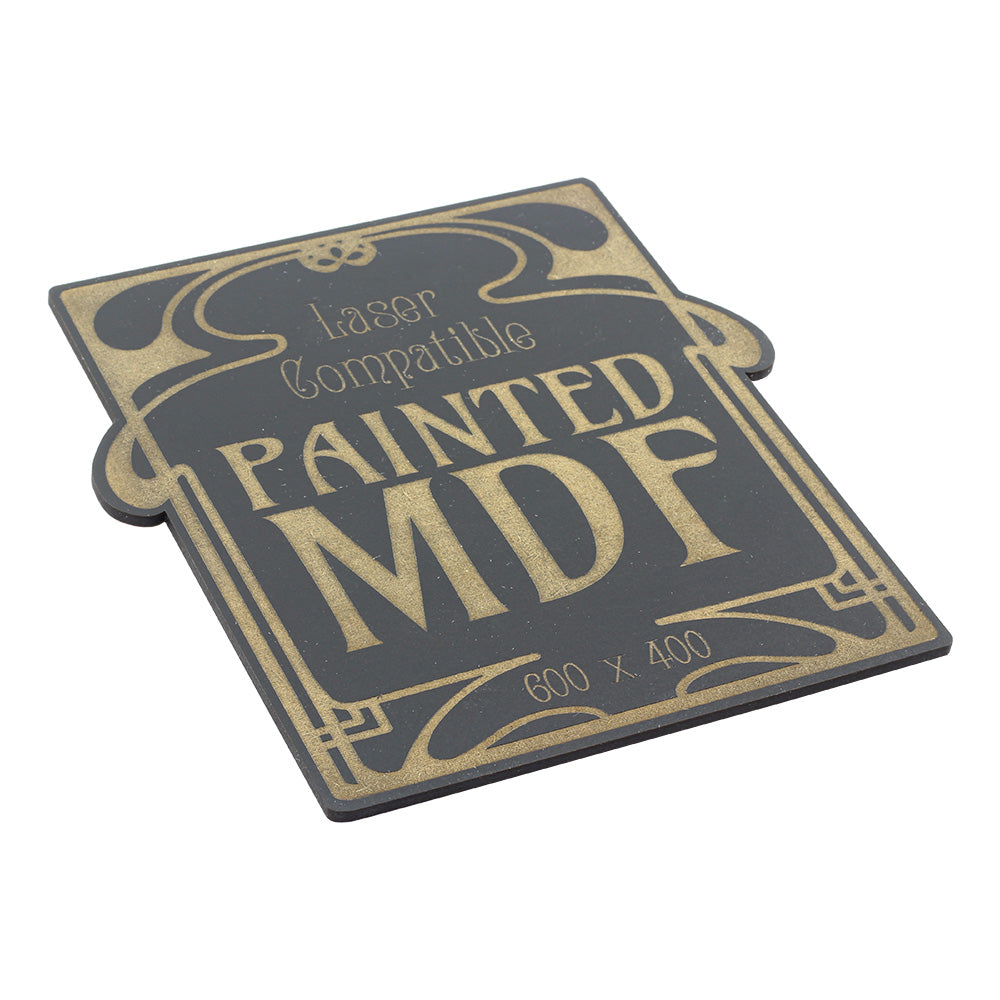 3mm Laser Compatible Black Painted MDF, 800mm x 600mm sheet - Image 2