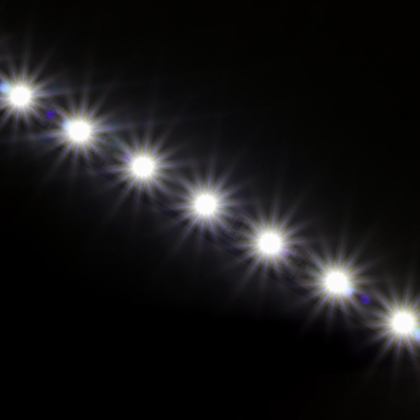 White Flexible LED strip - 30 way, 12V